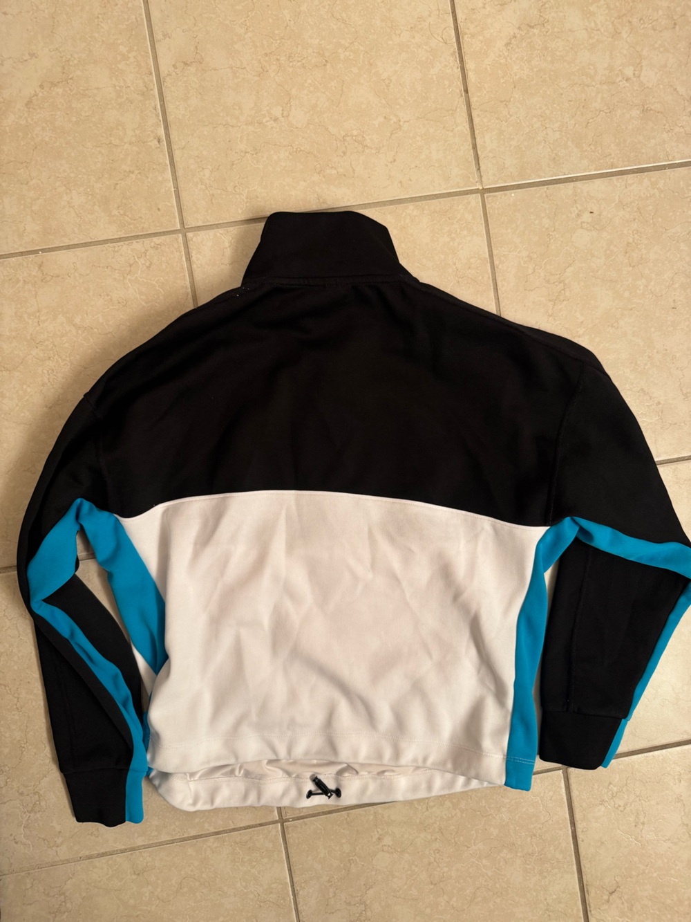 DKNY Black Zip-Front Sport Pullover - Picture 3 of 4